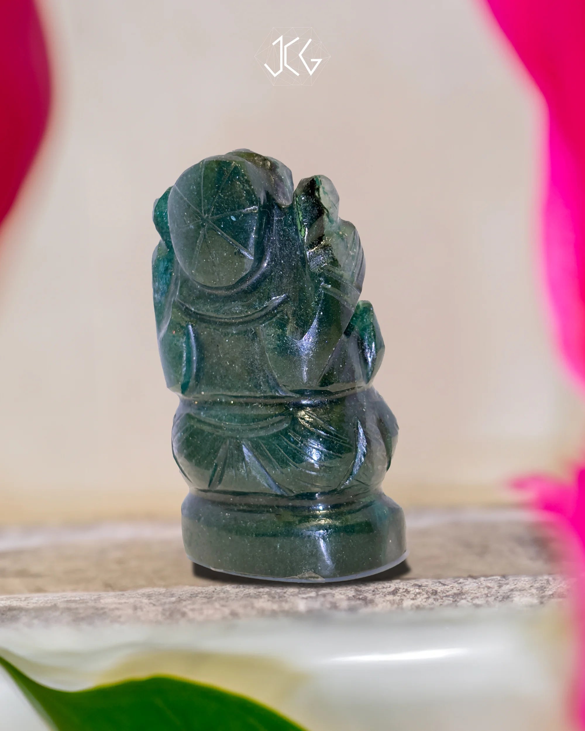 Green Jade Ganesha - Jaipur Crystal Gems